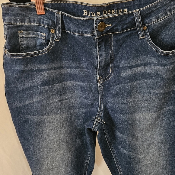 Blue DESORE Dark Blue Women's Jeans - Picture 2 of 4